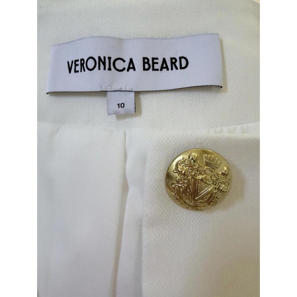 New Veronica Beard Tamara Linen Vest In Off-white Size 10 $548 - Picture 9 of 11